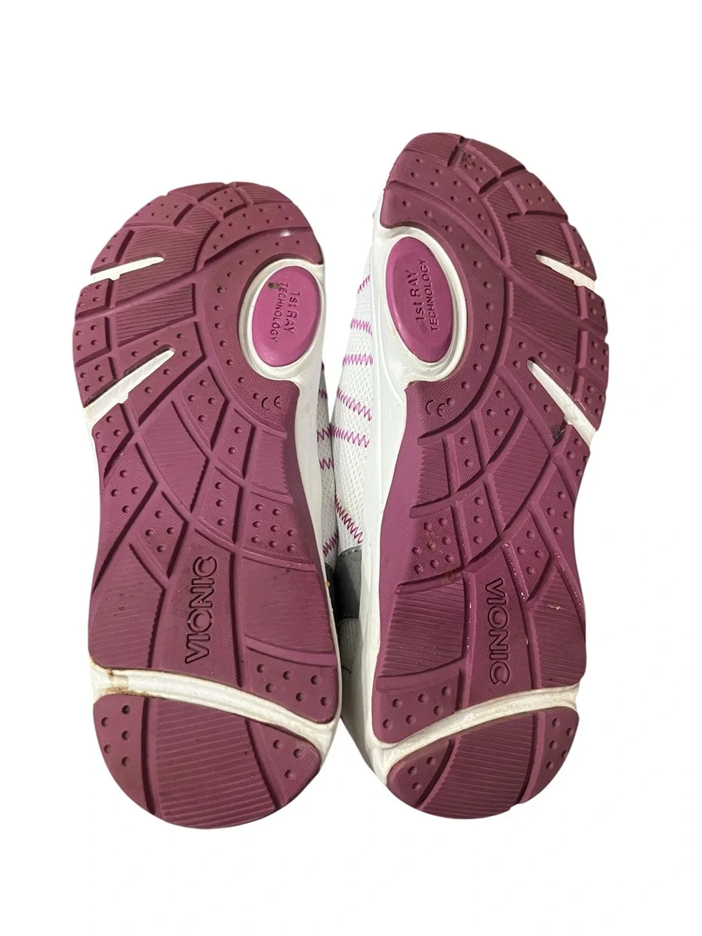 Vionic Alliance Comfort Walking Shoes White / Purple Women's Sneakers Sz 9